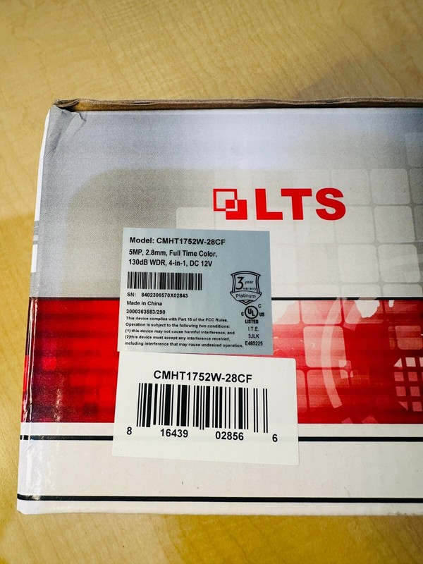 New LTS CMHT1752W-28CF Platinum 5 MP Fixed HD-TVI Turret Security Camera gallery