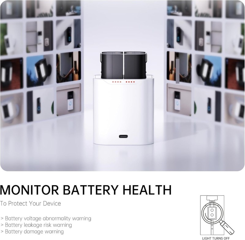 Ring Battery Charging Station 24W Fast Charger for Video Doorbell Spotlight Cam gallery