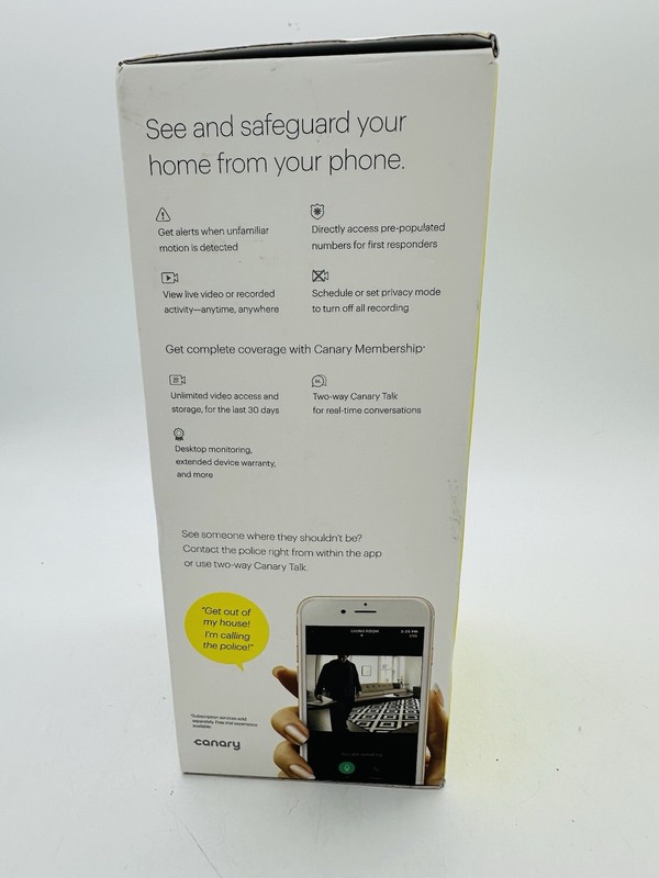 Canary View Indoor HD Wi-Fi Home Security Camera Connect To Your Phone Black gallery