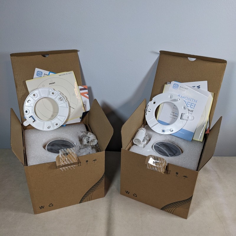 LOT: (2) Amcrest IP5M-T1179EW-28MM Outdoor Network Security Camera New Open Box