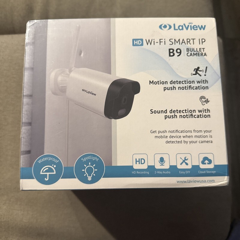 LaView HD Wi=Fi Smart IP B9 Bullet, Security Camera Outdoor (4 Pack)- White