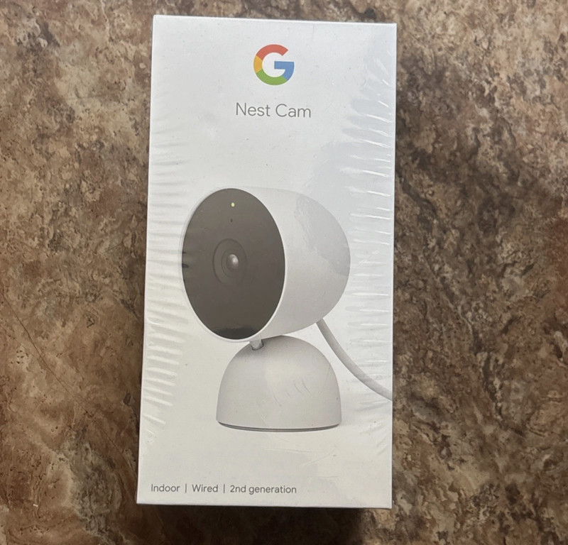 Google Nest Cam 2nd Gen. Indoor Wired Security Camera (Snow) GA01998-US – Sealed