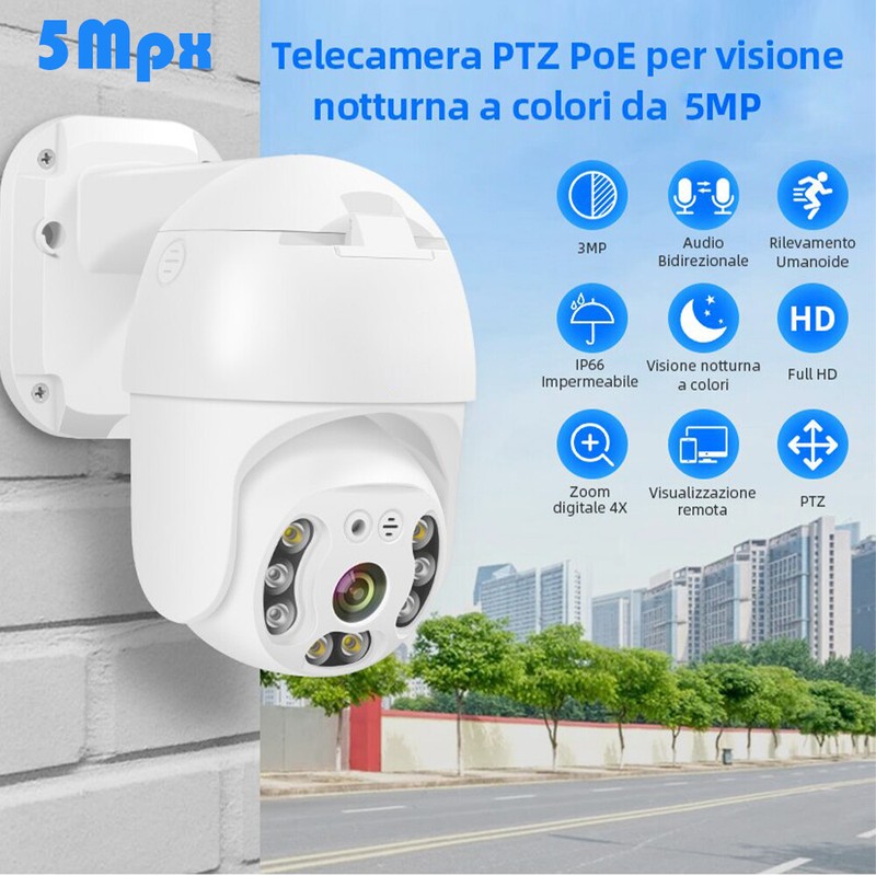 Poe Ptz Camera 5mpx 4X Zoom H.265 1080P POE PTZ IP Camera 4X Zoom Digital
