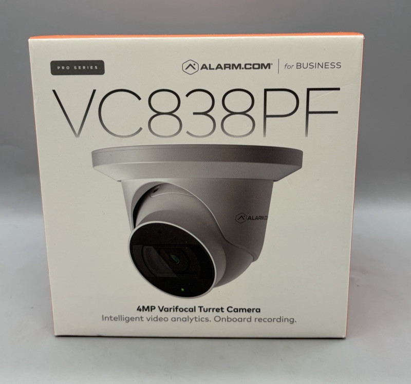 Alarm.com VC838PF PoE 4MP Varifocal Turret Camera – Sealed