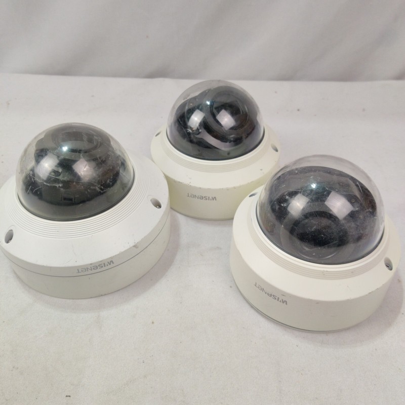 LOT OF 3 Wisenet Dome SECURITY CAMERA 2x XND-6080RV 1x XND-6080R NO CABLES