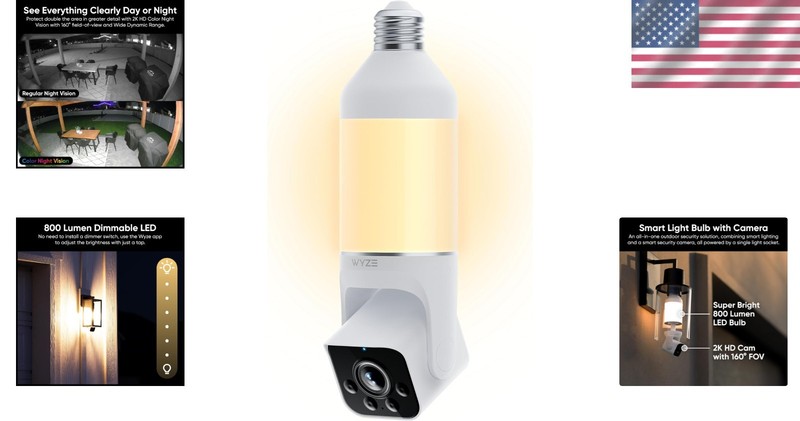 All-in-One Smart Lighting and Security Solution: Bulb Cam with Alerts & Control gallery