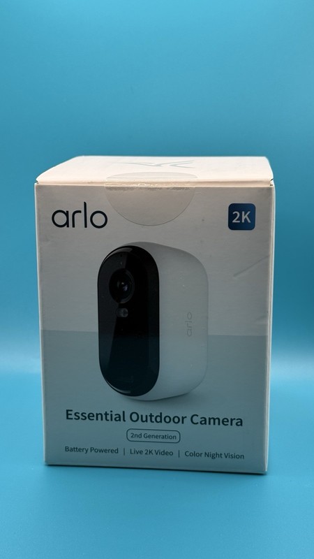 ARLO Essential Outdoor Security Camera 2K 2nd Generation Live Color Night Vision