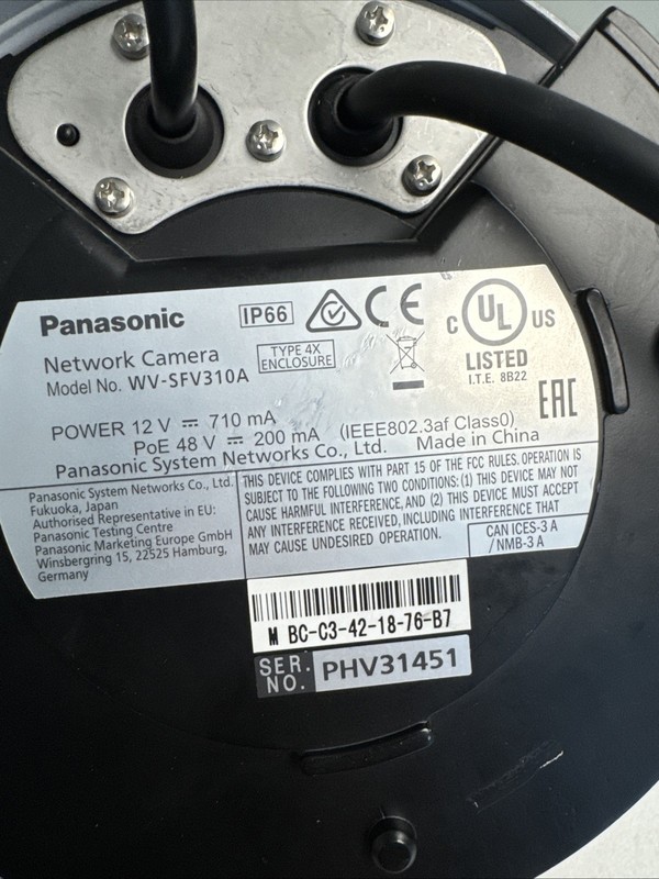 Panasonic WV-SFV310A Outdoor IP Network Dome Camera PoE IP66 gallery
