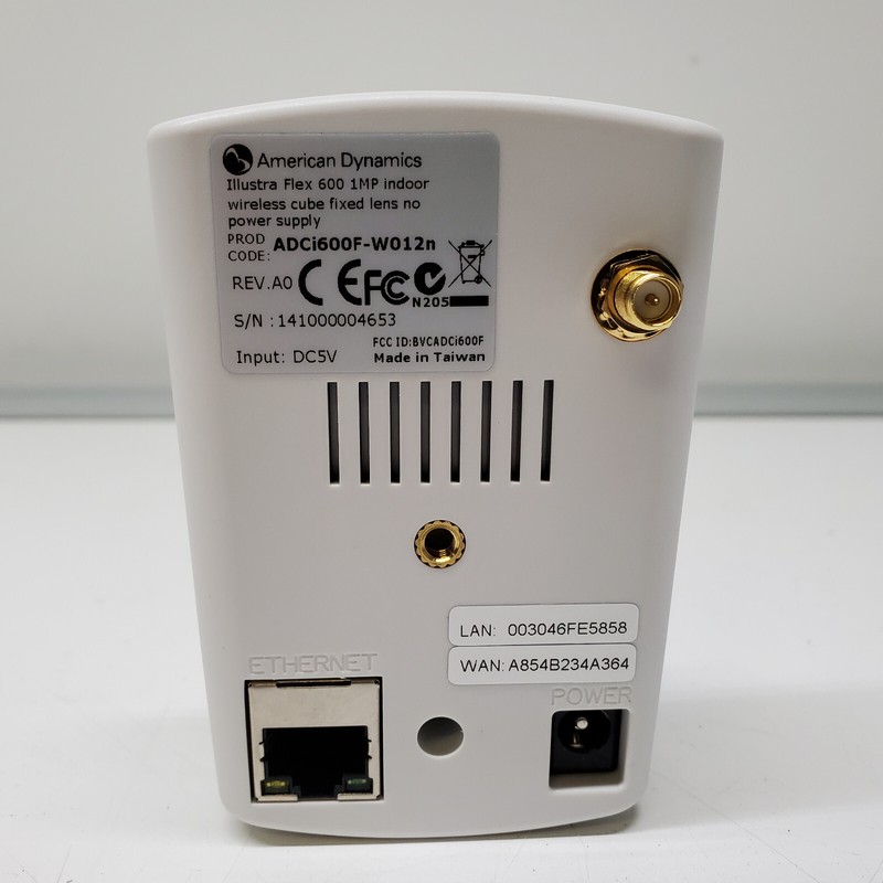 American Dynamics Wireless Cube Camera ADCI600F-W012N Illustra Flex 600 Wireless gallery