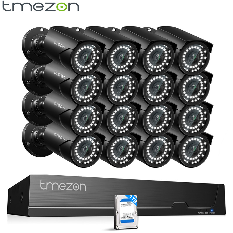 WIFI Security Camera System 16CH PoE NVR Kit AI Detect Siren Alarm Home Sesurity gallery