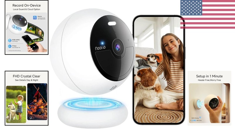 Magnetic Outdoor Security Camera - HD Video, AI Detection & No Subscription Fees gallery