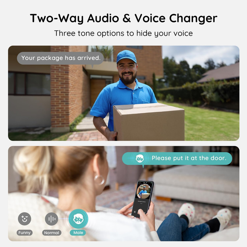 Video Doorbell Camera Wireless, 180° Wide View, 2K, No Subscription | AI Human D gallery
