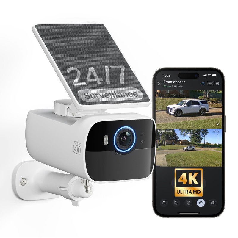 4K Security Camera Wireless Outdoor, Cameras for Home Security with Adjustabl…