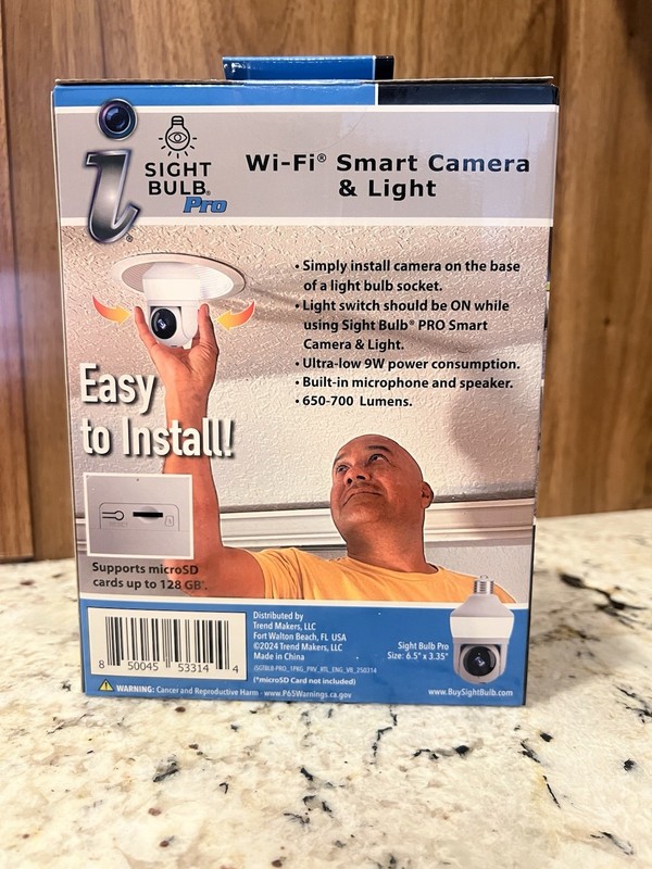 New Sight Bulb WiFi Smart Camera & Light Pro, 75W Equivalent LED Light gallery