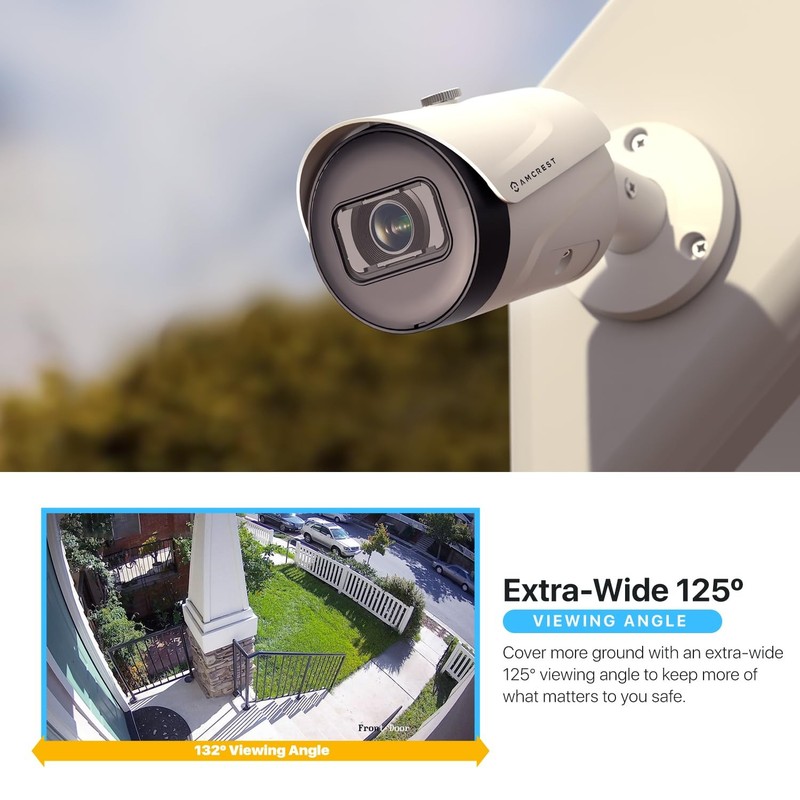 Amcrest 4K (8MP) IP POE Camera, UltraHD Outdoor 1 Count (Pack of 1), White gallery