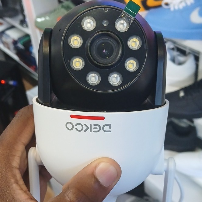 DEKCO Indoor/Outdoor Wi-Fi Surveillance Camera Night Vision White/Black gallery