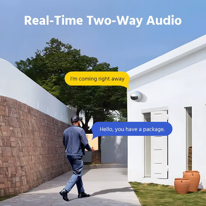 4K 8MP POE Surveillance Camera Dual Lens Outdoor Poe Camera 1/2/4PCS Color Night gallery