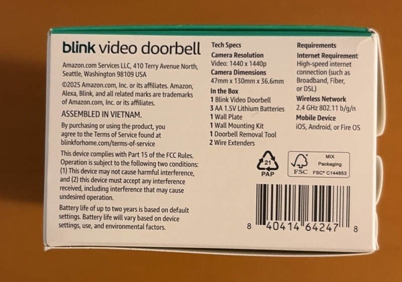NEW Blink Wireless Video Doorbell 2nd Gen Newest Model Black HD Battery Add-On gallery