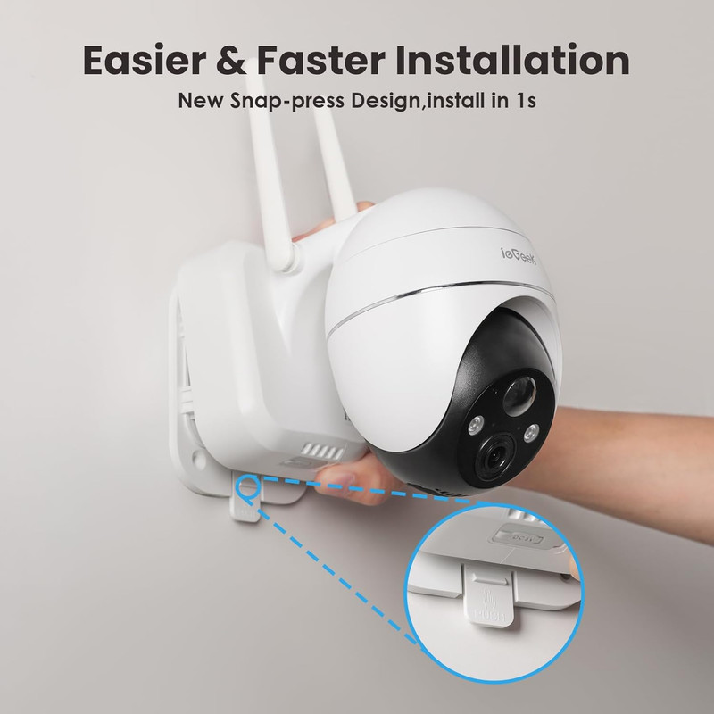 Security Camera Outdoor, 2K Wireless Wifi 360°PTZ Camera, Solar Battery Powered gallery