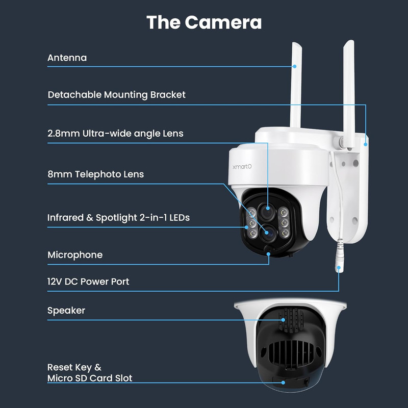 10X Zoom Security Camera, 6MP HD Wireless PTZ Home Security System for Indoor Ou gallery