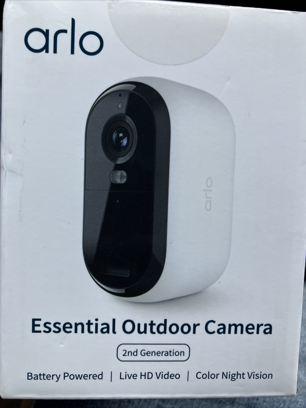 Arlo Essential Outdoor Camera 2nd Generation HD White VMC2050 Color Night Vision