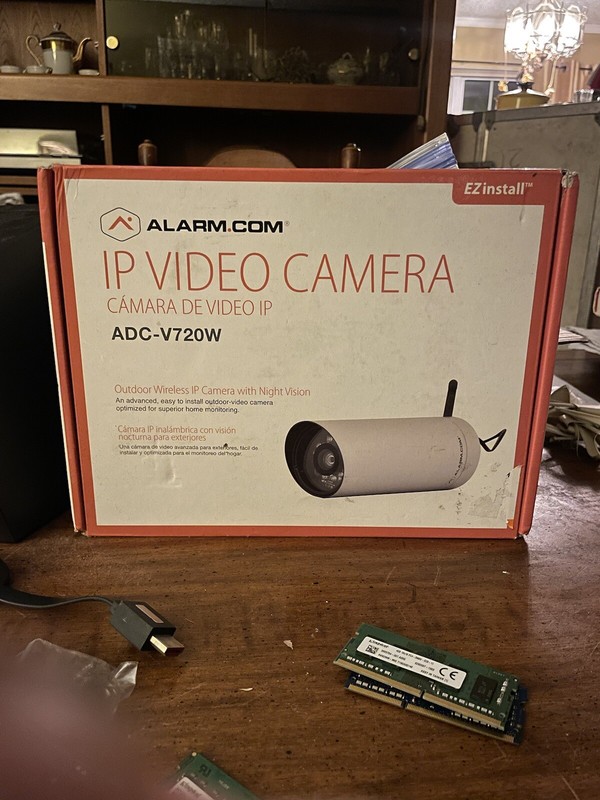 Alarm.com IP Video Camera Google, Alexa Outdoor Wireless Night Vision ADC-V720W