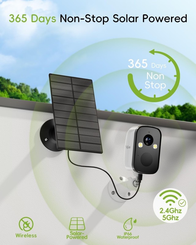 5G Security Cameras Wireless Outdoor, Solar Camera Outdoor Wireless, Camera for gallery