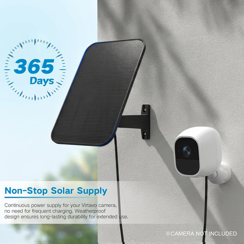3.2W Solar Panel for Security Camera Compatible with Arlo Essential XL, Waterpro gallery