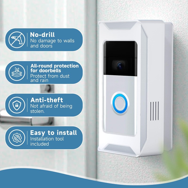 Anti-Theft Video Doorbell Mount Compatible with Ring/Blink Wireless Camera Doorb gallery