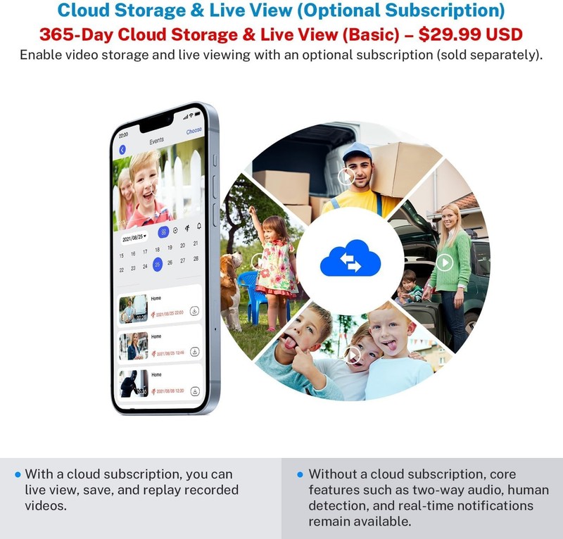 Elegant 1080P Home Security Doorbell Camera with AI Detection & Cloud Storage gallery