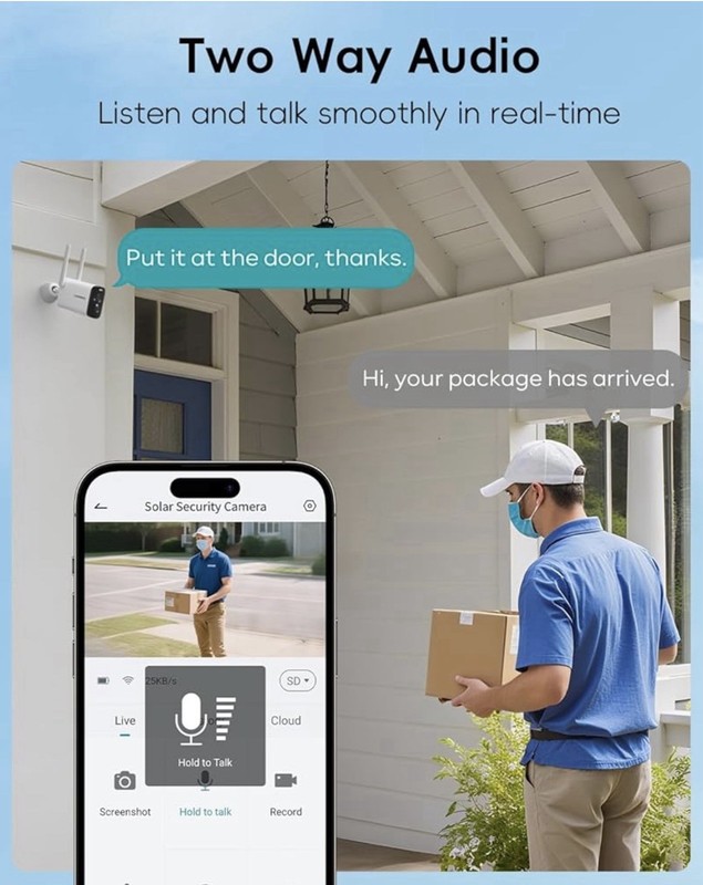 Wireless Security Camera with Solar Panel- 2K gallery