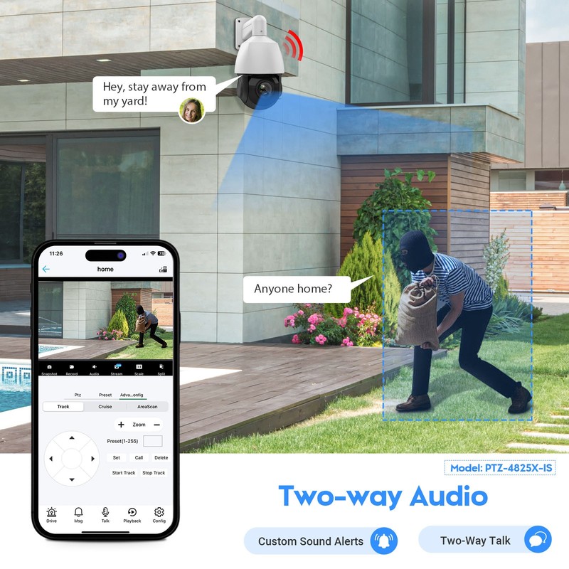 VIKYLIN PTZ 25×ZOOM 360°VIEW IR50M 8MP IP CAMERA POE Speaker Auto Tracking CCTV gallery