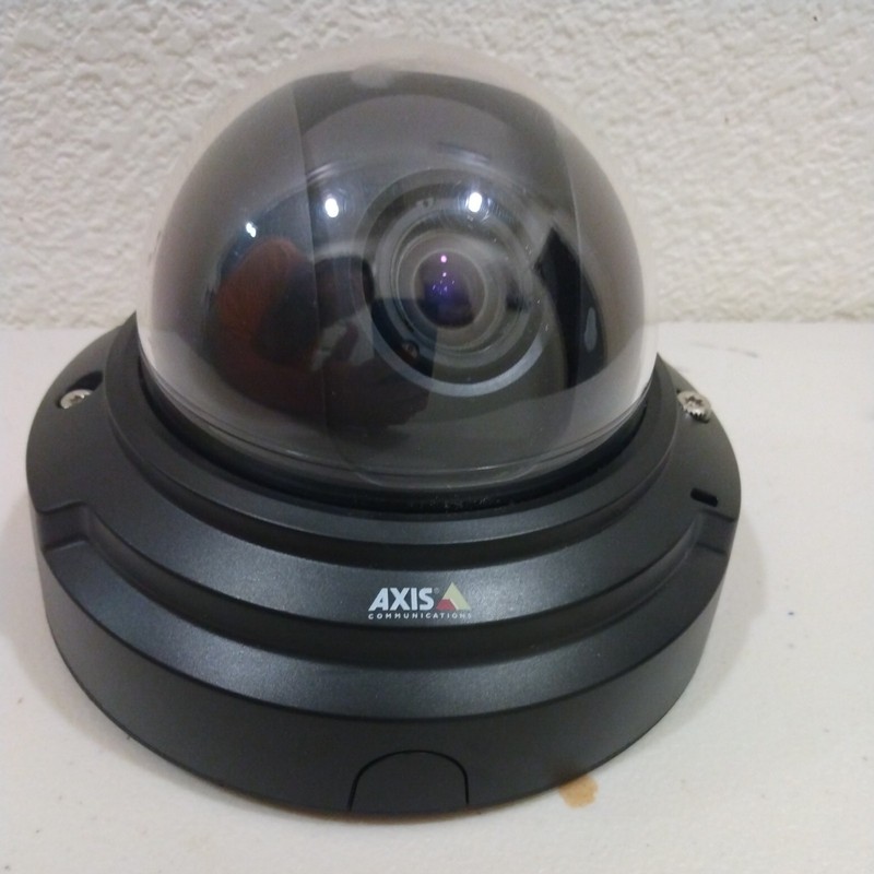 Axis P3384 Black Security Camera w/ Audio Recording Capture Capability.