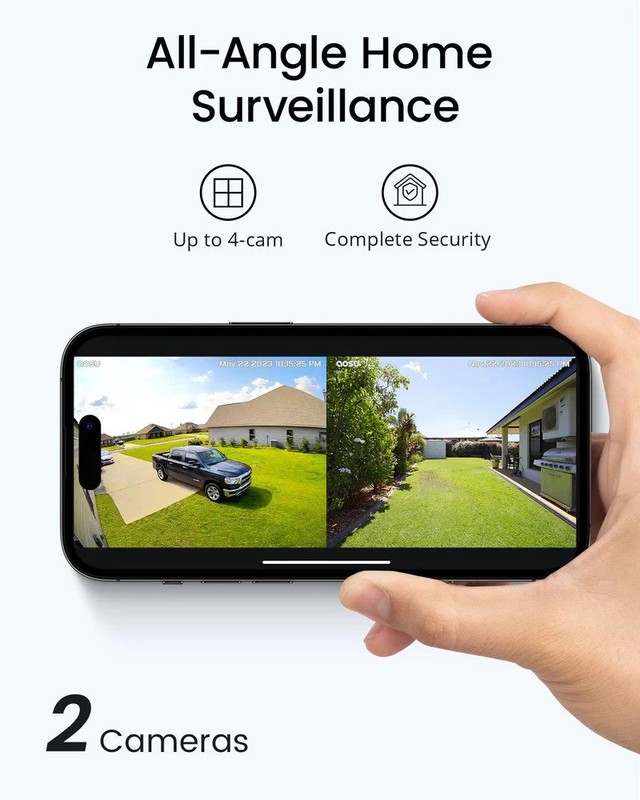 aosu SolarCam System Max 5MP HD 32GB Solar Security Camera System (2 Camera) gallery