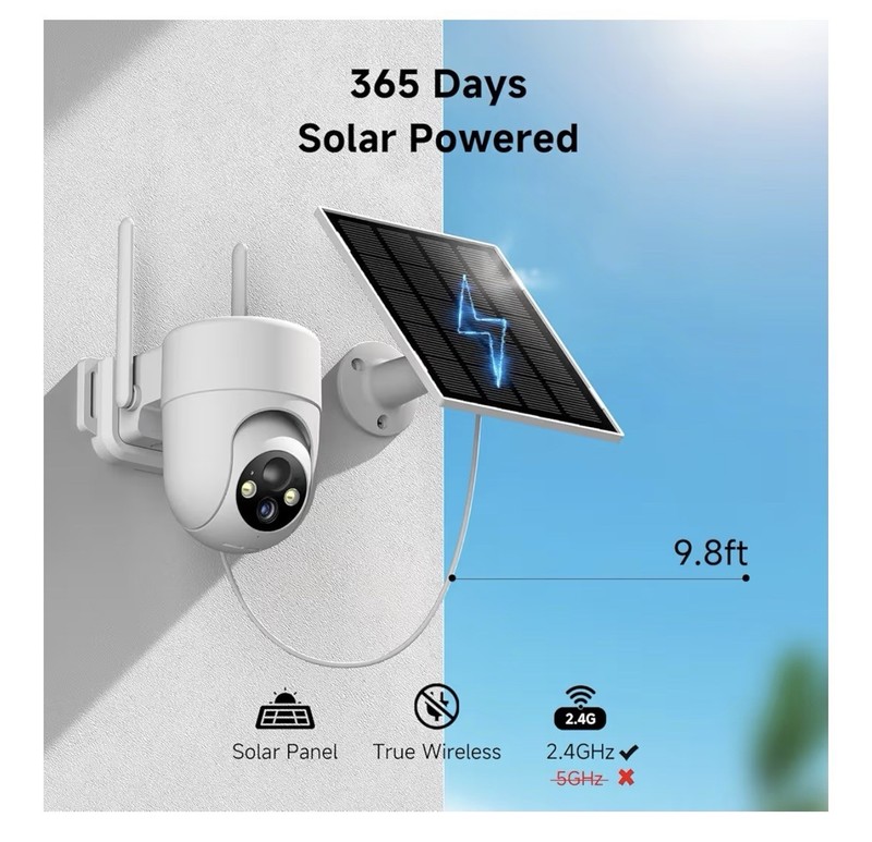 Solar Security Cameras Oculview 2-Pack Wireless Outdoor DL201 New FAST SHIPPING gallery