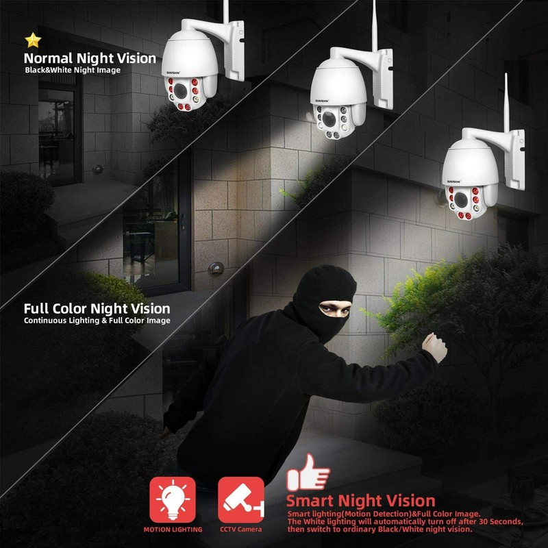 5X Optical Zoom 5MP PTZ IP Home Security Camera AI Human Auto Tracking ColorView gallery