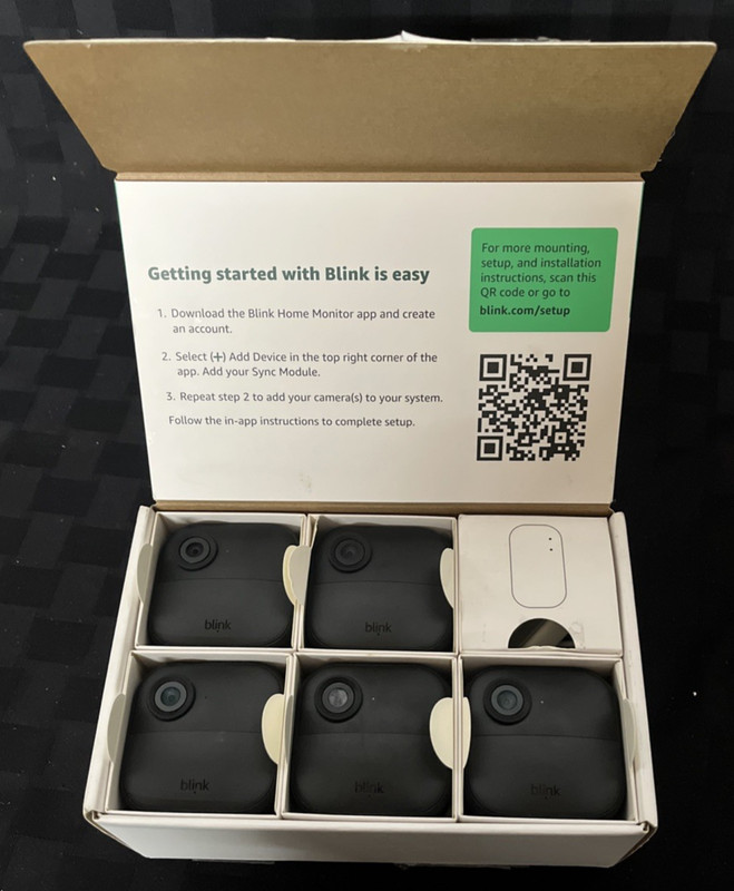 Blink Outdoor 4 (4th Gen) 5-Camera Security System w/ Sync Module Core Tested gallery