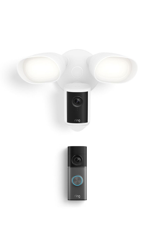 Wired Doorbell Pro (Newest Model), Deep Silver with Floodlight Cam Pro (Newest M gallery