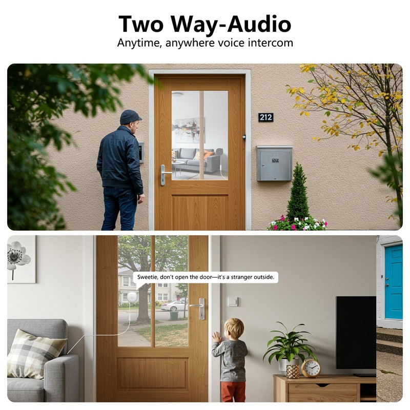 Wansview 2K Security Camera Window Camera 2.4G WIFI Indoor Camera With 18° Stand gallery
