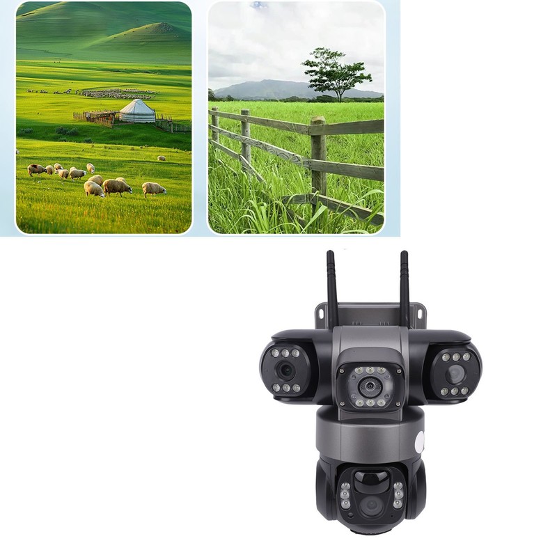 Solar Security Camera Premium Triple Lens AI Detection For Home Easy To Use gallery