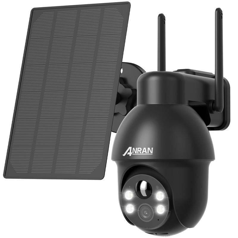 ANRAN 5MP Outdoor Security Camera System Wireless Solar Battery WIFI Pan Tilt IR