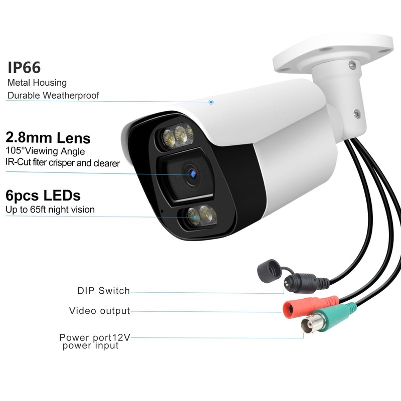 2.0MP HD 1080P Analog (Hybrid 4-in-1 HD-CVI/TVI/AHD/960H Analog CVBS) Outdoor... gallery