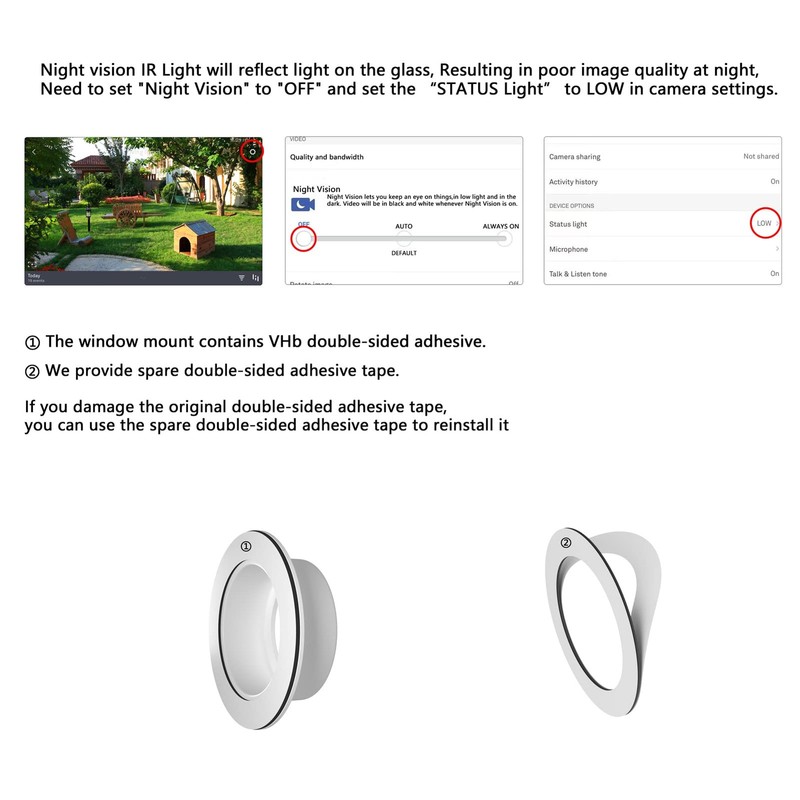 Window Mount for Google Nest Indoor, Through Window Use Nest Cam, No Indoor R... gallery