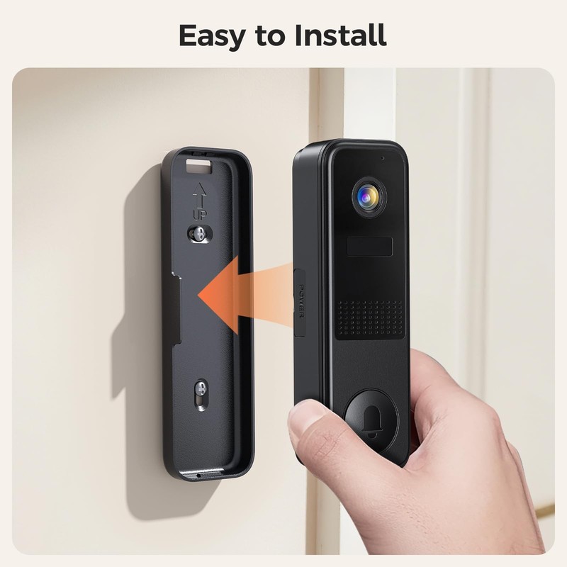 DB4 2K Battery Video Doorbell, Smart Wireless Doorbell Camera with Ring Chime... gallery