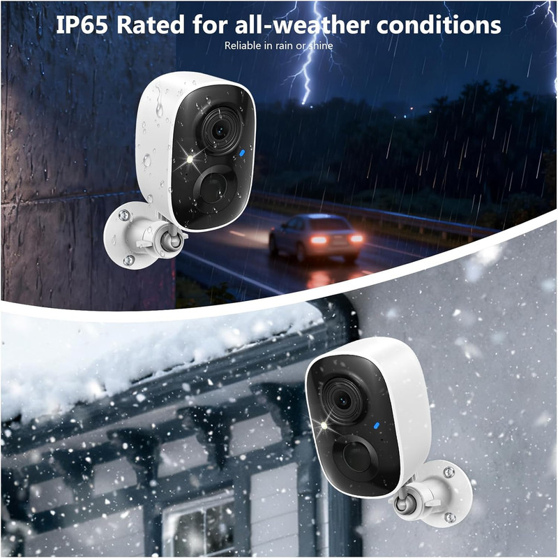 2K Security Camera Wireless Outdoor,Solar Powered Wifi Cameras for Home Security gallery