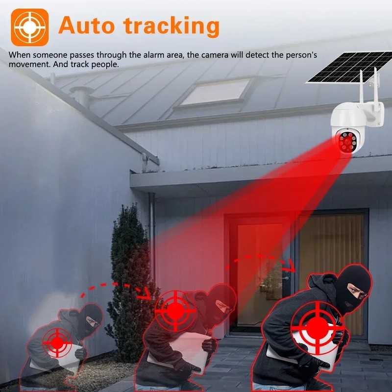 Wifi Solar IP PTZ Camera Outdoor 5MP CCTV Surveillance Security Camera Wireless gallery