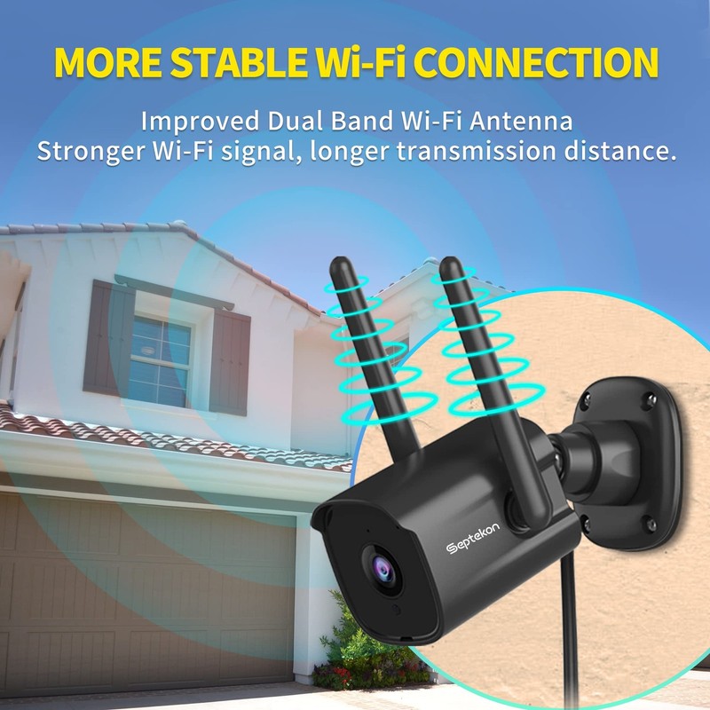 2K Home Security Cameras 4 Pack, 2.4G Wired WiFi Security Camera Outdoor with... gallery