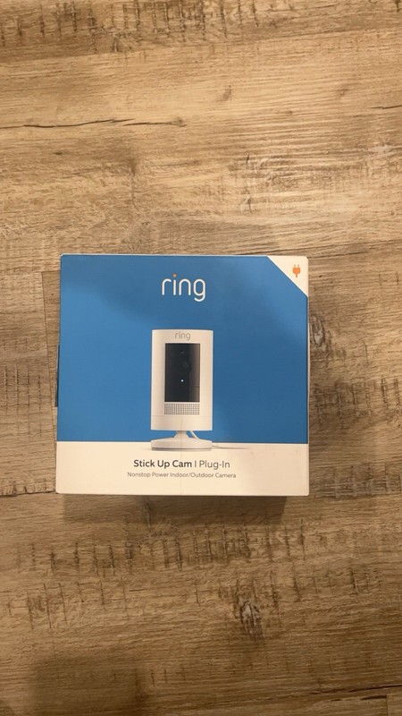 Ring Stick Up Cam Plug-In Indoor/Outdoor 1080p Wired Security Camera