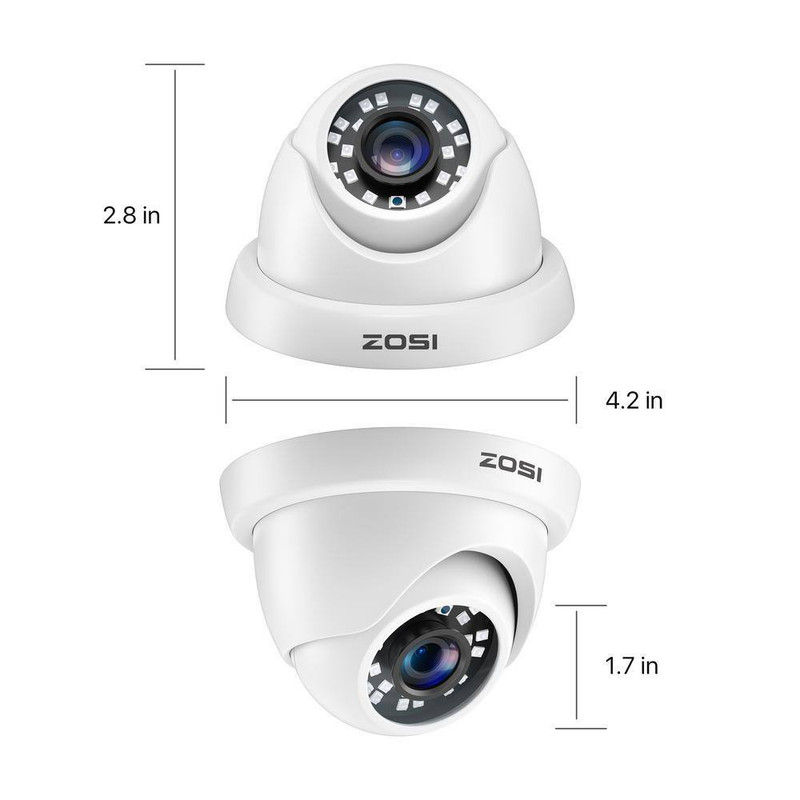 Wired 1080P Outdoor 4-In-1 Dome Security Camera Compatible for TVI/CVI/AHD/CVBS gallery