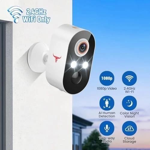 1080p Wireless Security Camera Ai Human Detect Night Vision Wifi gallery